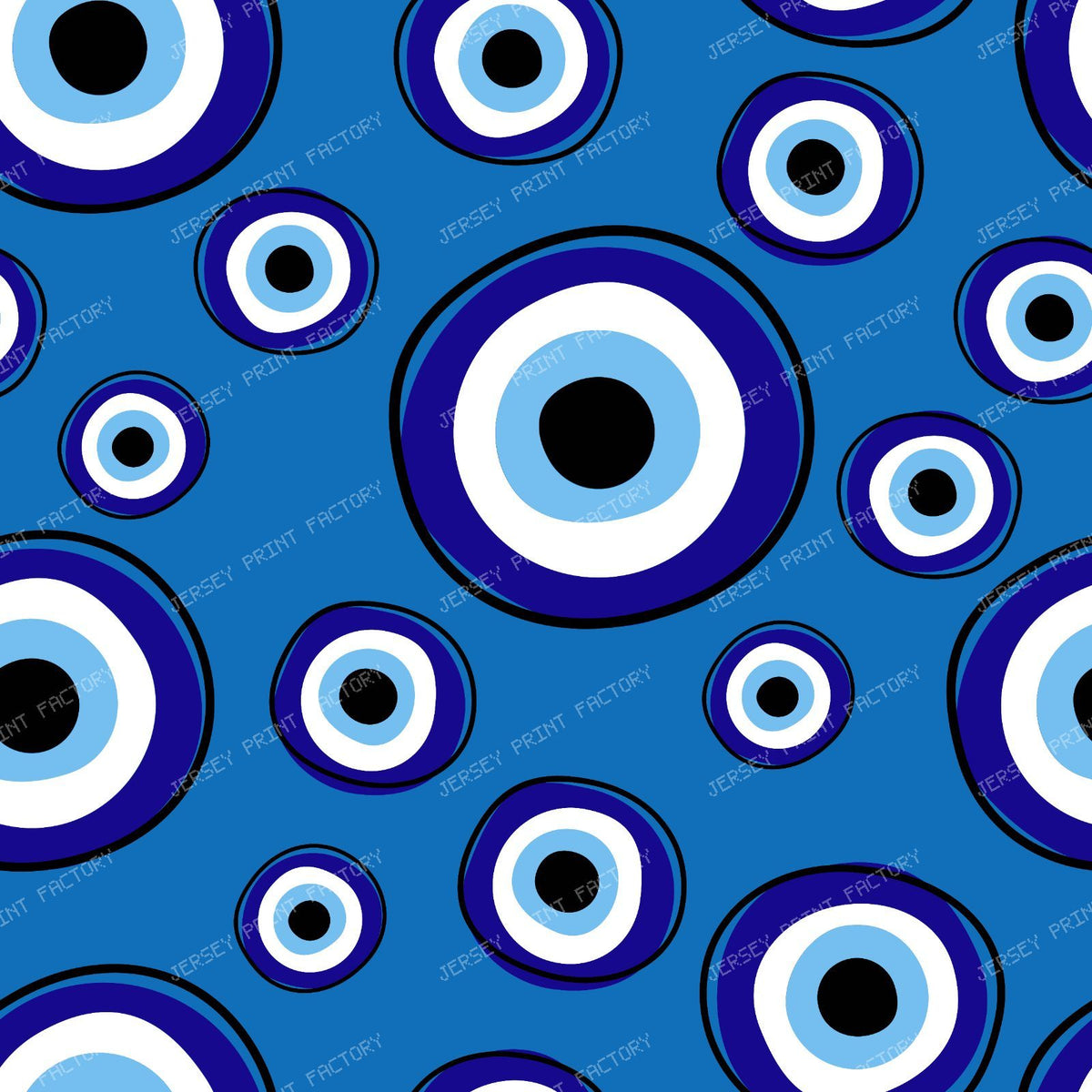 Evil Eye Pattern, Turkish Eye, Hamsa, Nazar, Mati, Mataki — Navy Blue 1