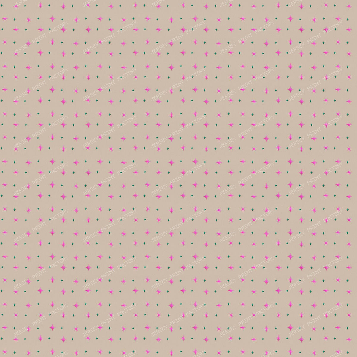 Pink Sparkle & Stars on Beige