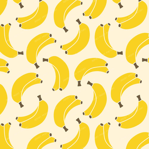 Banana Pattern Yellow on Beige