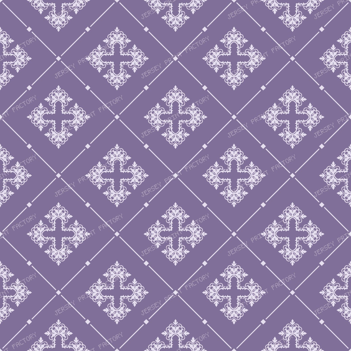 Black And White Damask, French Damask, Baroque Pattern — Purple 5
