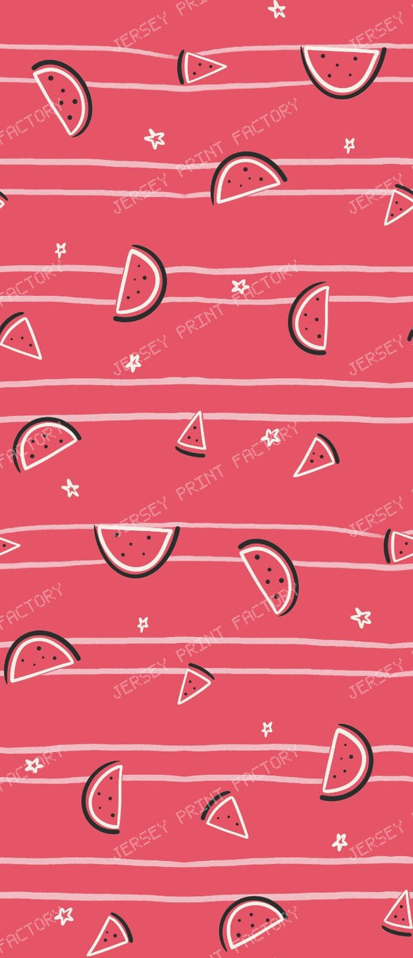 Modern Melon Lines red