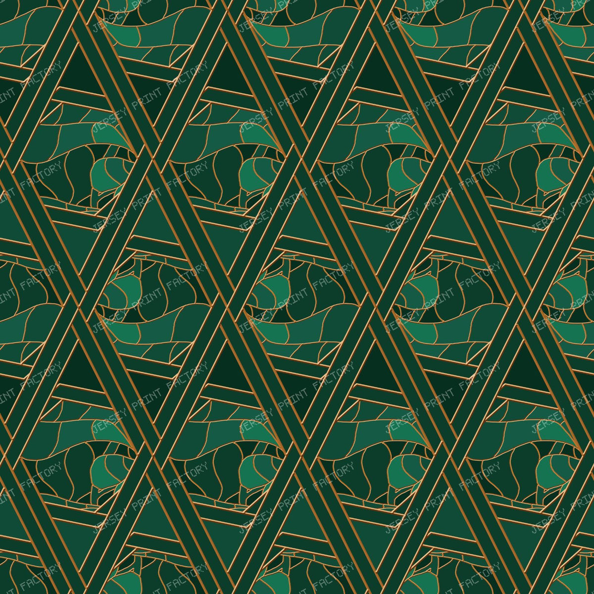 Geometric dimonds with Leaves — Sunlit Bronze