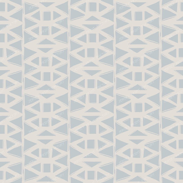 Annick   Tribal Geometric   Cream & Soft Du ty Blue