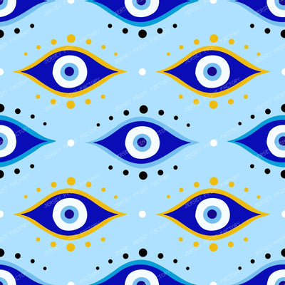 Evil Eye Pattern, Turkish Eye, Nazar, Mati, Mataki, Hamsa — Blue 3