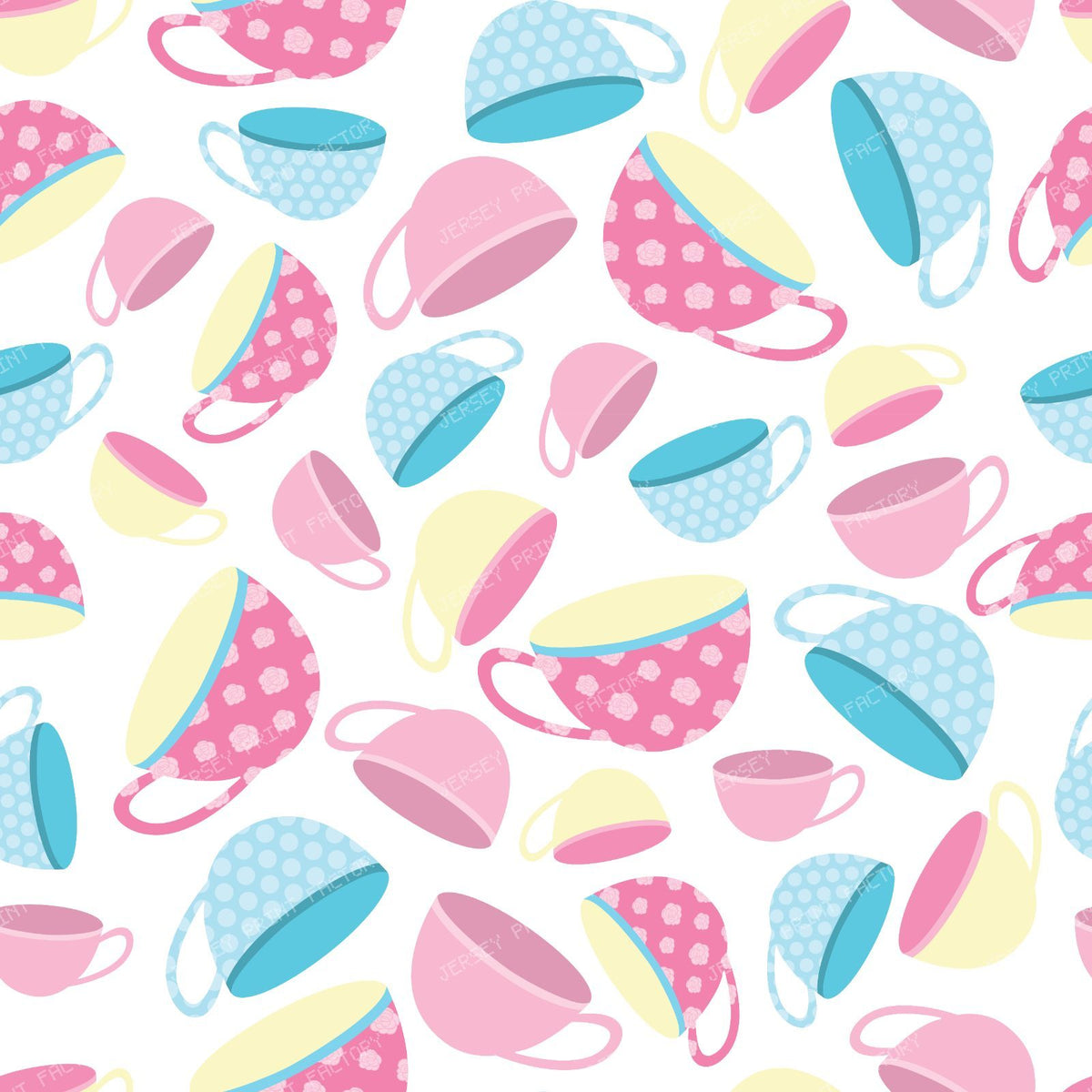 Tea Party, Tea Cups, Polka Dots, Flowers, Roses