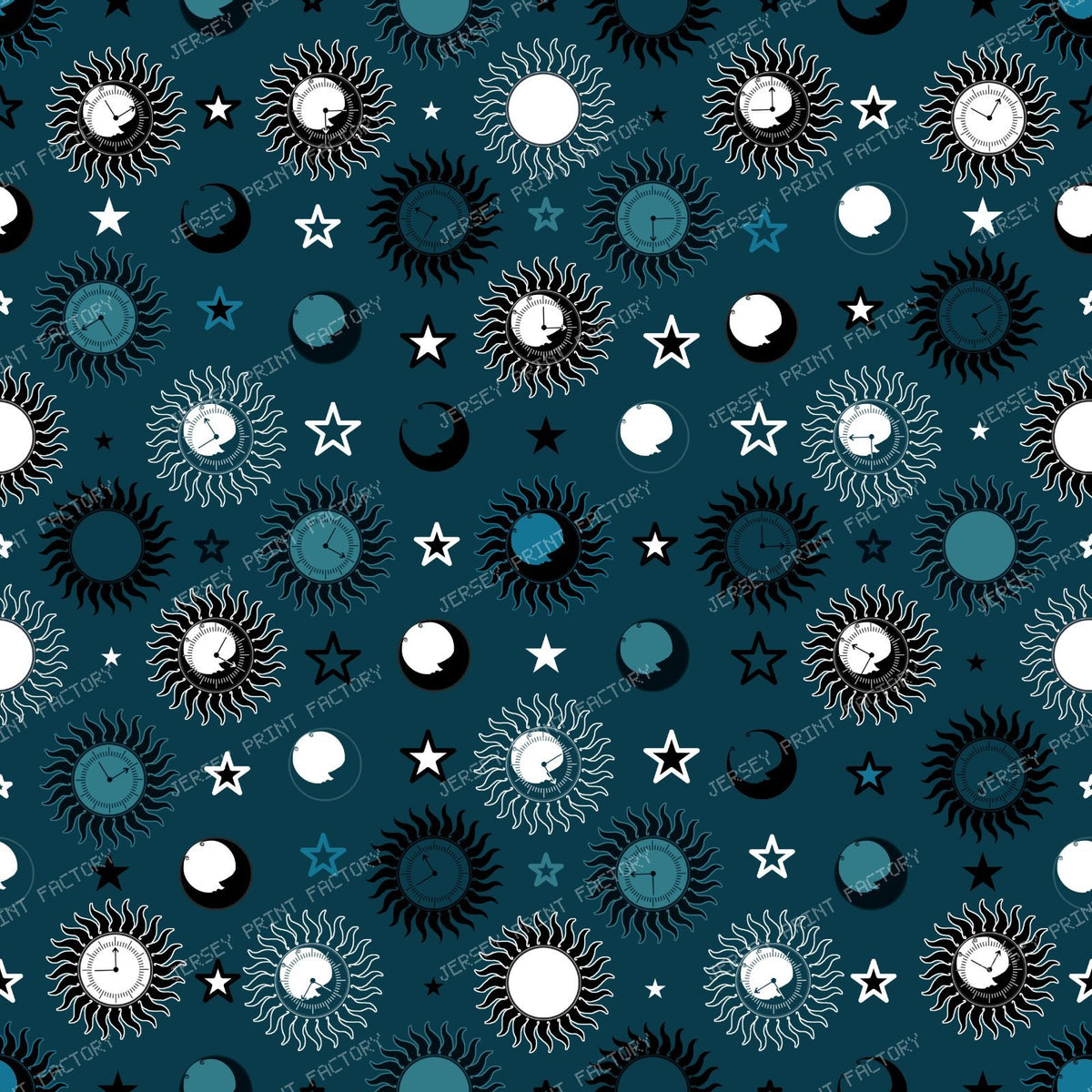 Celestial Clockwork (Midnight Teal)