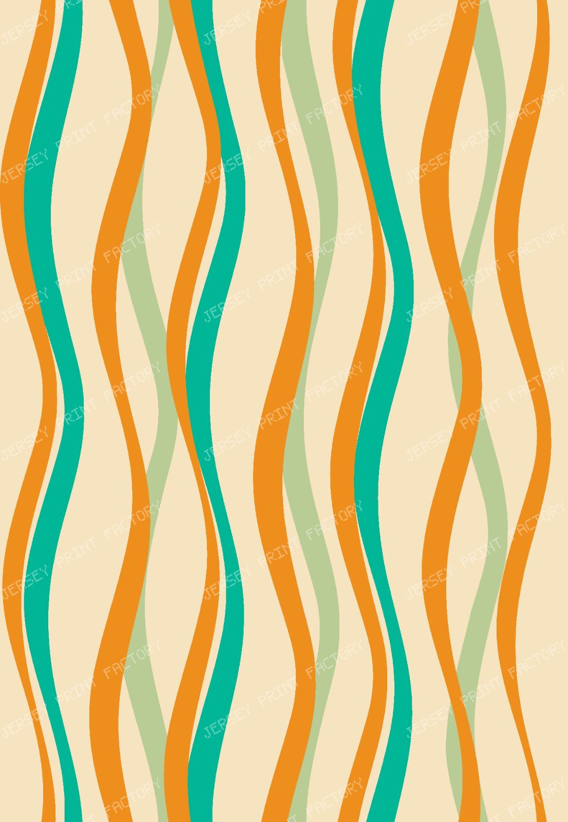 Retro Groovy Wavy Stripes Abstract Seamless Pattern