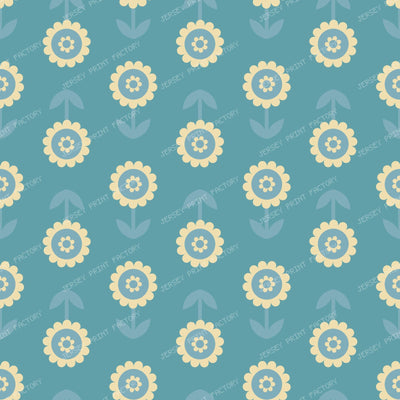 Pattern Of Flowers, Vintage Flowers, Retro Pattern, Blue