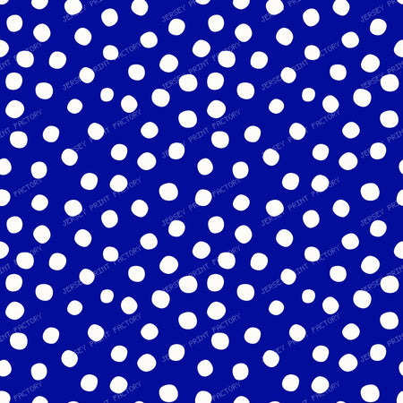 Polish Pottery Stoneware Ivory Polkadots On Cobalt Blue