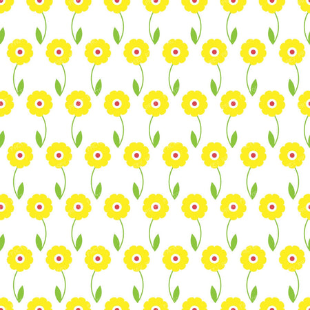 Pattern Of Flowers, Yellow Flowers, Greenery
