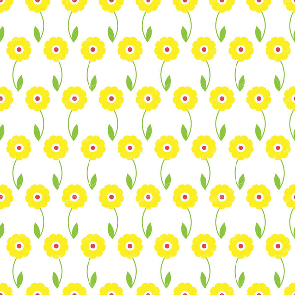 Pattern Of Flowers, Yellow Flowers, Greenery