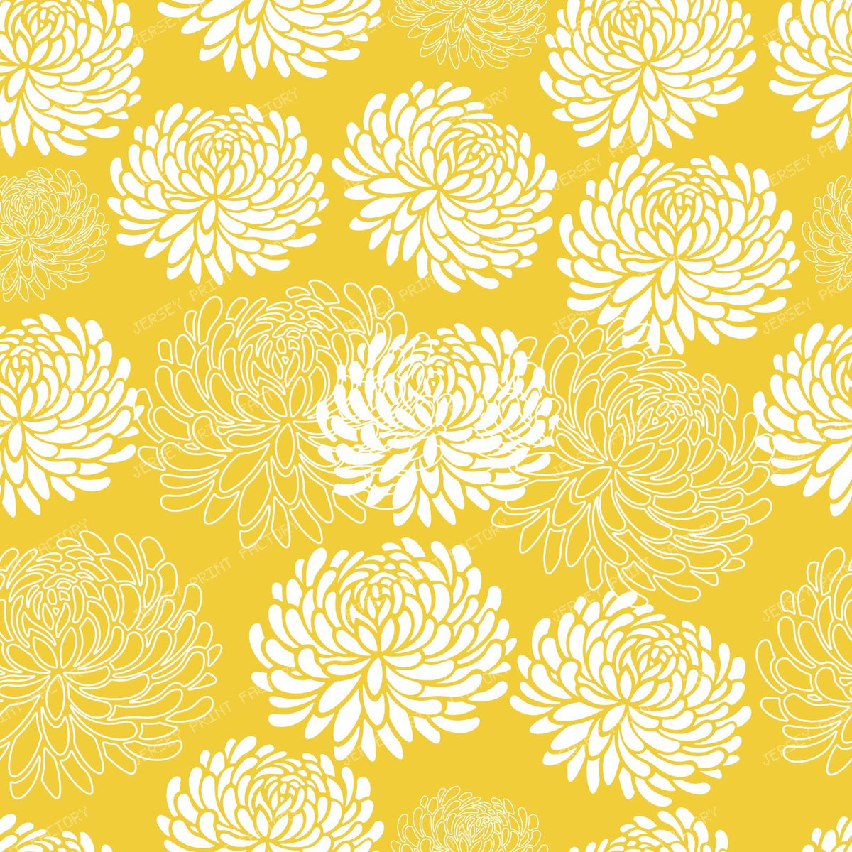 Blue Dahlia, White Dahlia, Pattern Of Flowers — Yellow 3