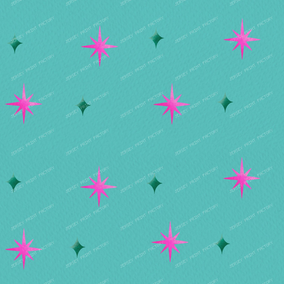 Pink Sparkle & Stars on Purple — Turquoise
