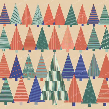Aesthetic Green And Grey Christmas Trees — abstract