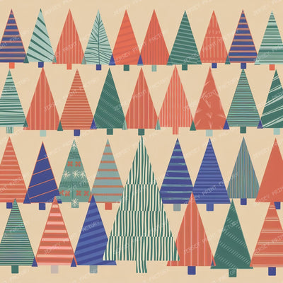 Aesthetic Green And Grey Christmas Trees — abstract