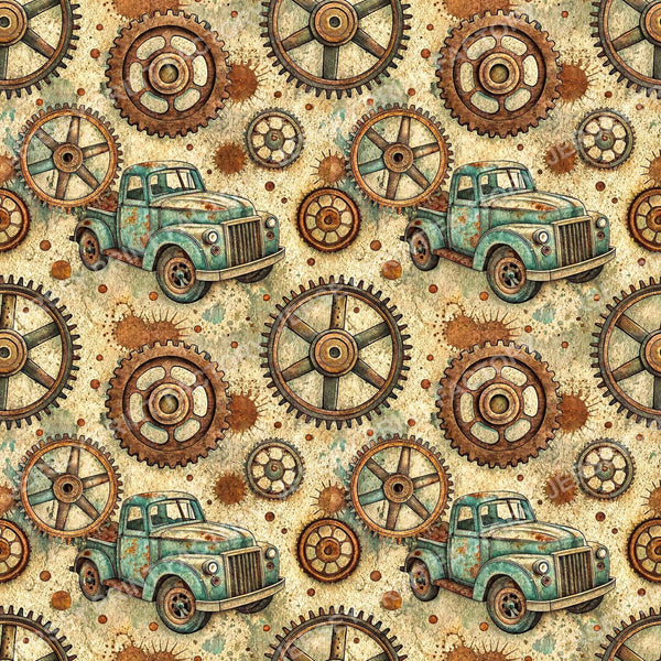 Dusty Textures Of Old Gear Machine