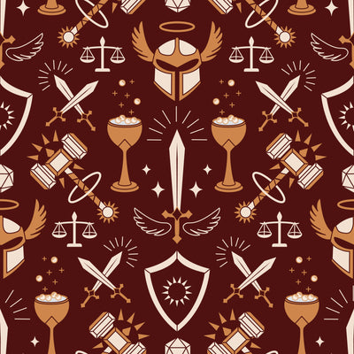 RPG Paladin Class - Gold Accents