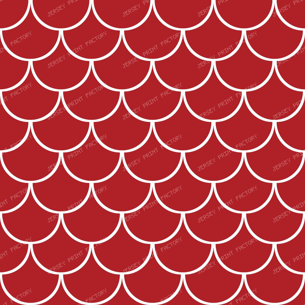 Blue Mermaid Scales, Fish Scales, Dragon Scales, Arch Pattern — Red