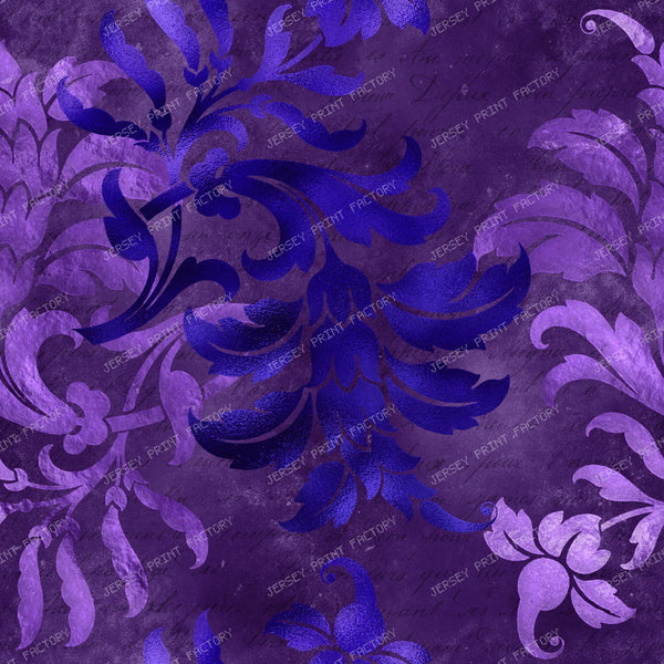 Purple Fantasy Plum Violet Jewel Tone Baroque Damask Ornate Pattern