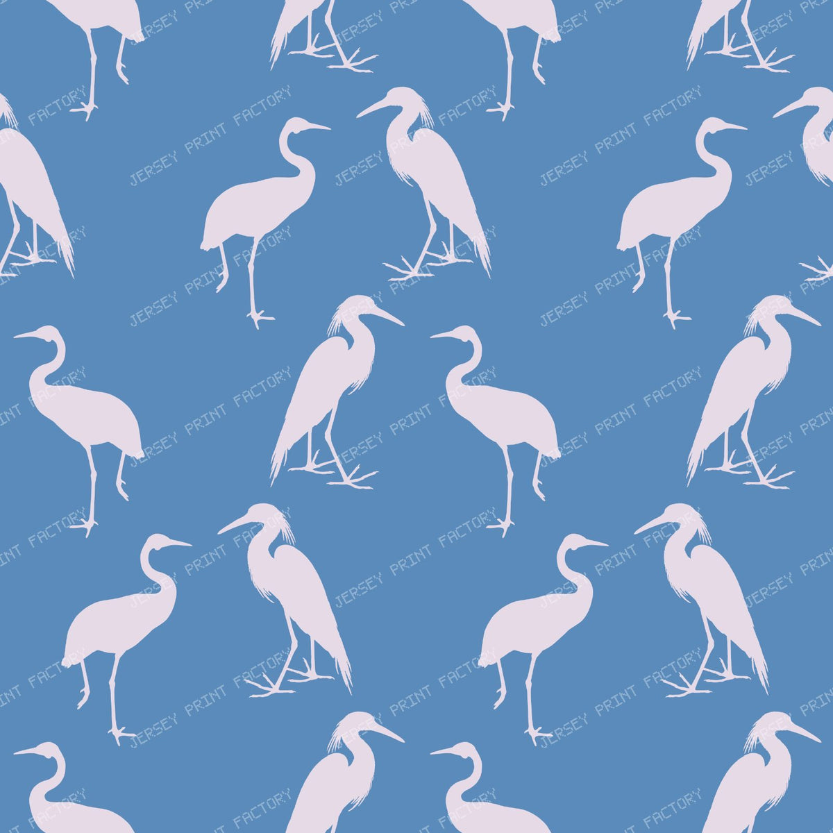 Heron Pattern, Bird Pattern, Egret, Crane, Nature, Blue