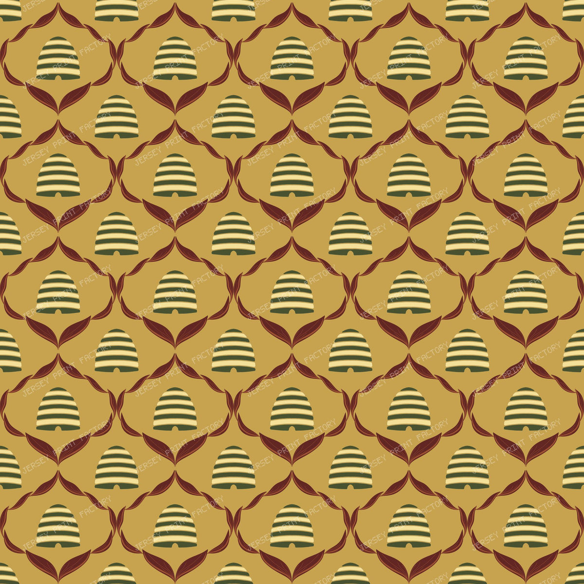 Harvest Wheat and Forest Green