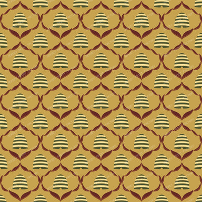 Harvest Wheat and Forest Green
