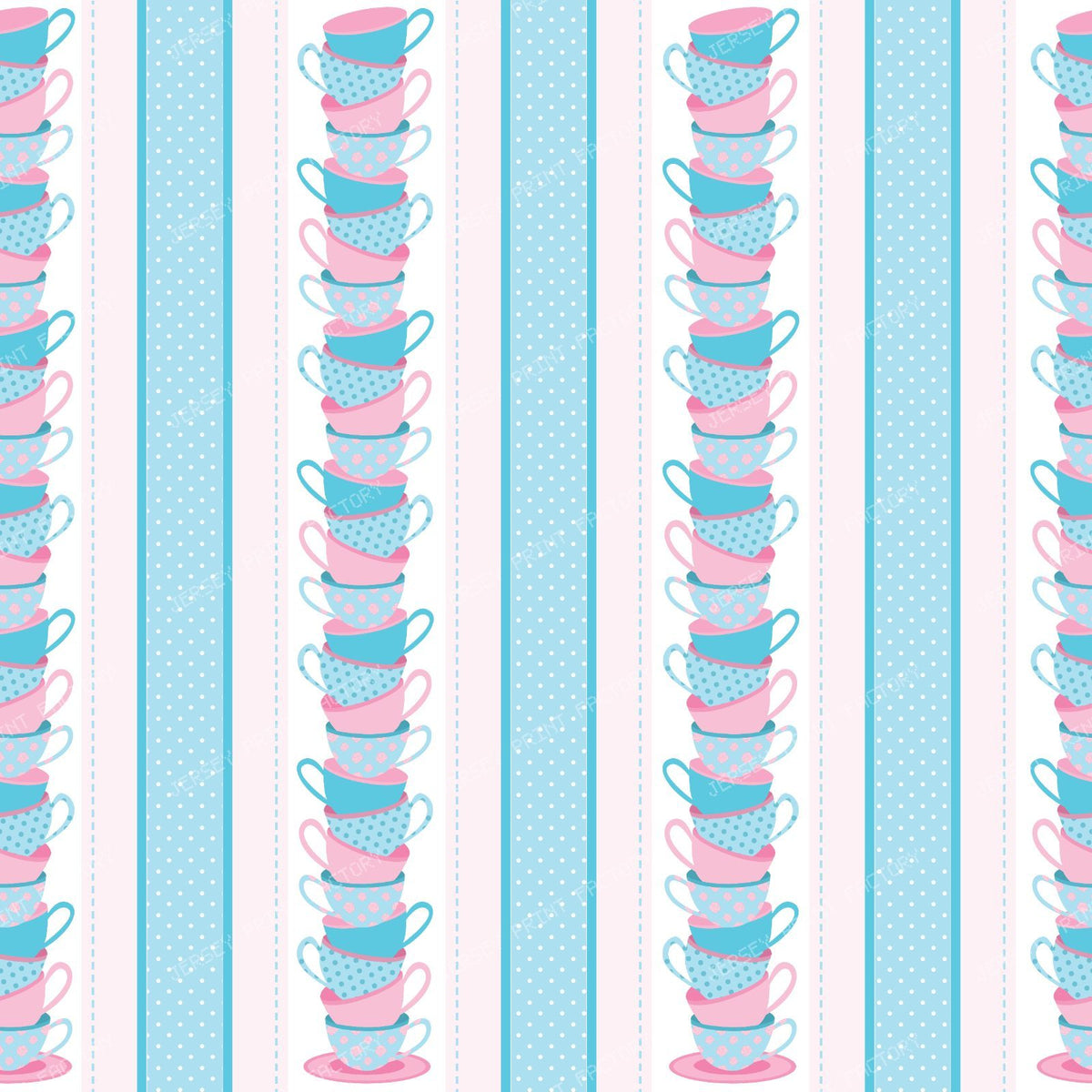 Tea Party, Tea Cups, Polka Dots, Roses, Stripes