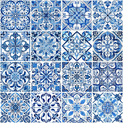 Mediterranean Tiles, Portugese, Azulejo, Majolica
