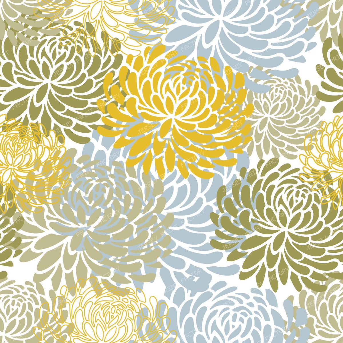 Blue Dahlia, Brown Dahlia, Floral Pattern, Dahlia Pattern — Colorful 4