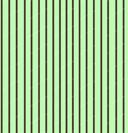 Brown Thin Stripes on Mint Green