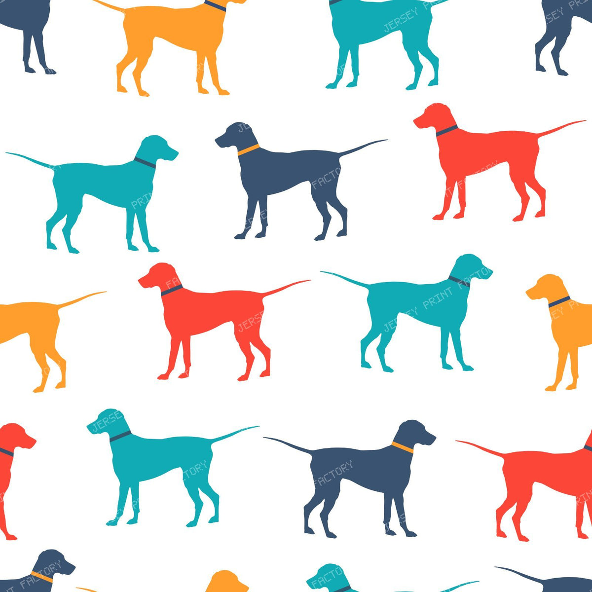 Pattern Of Dogs, Colorful Dogs, Dog Silhouettes, Puppy, Pet