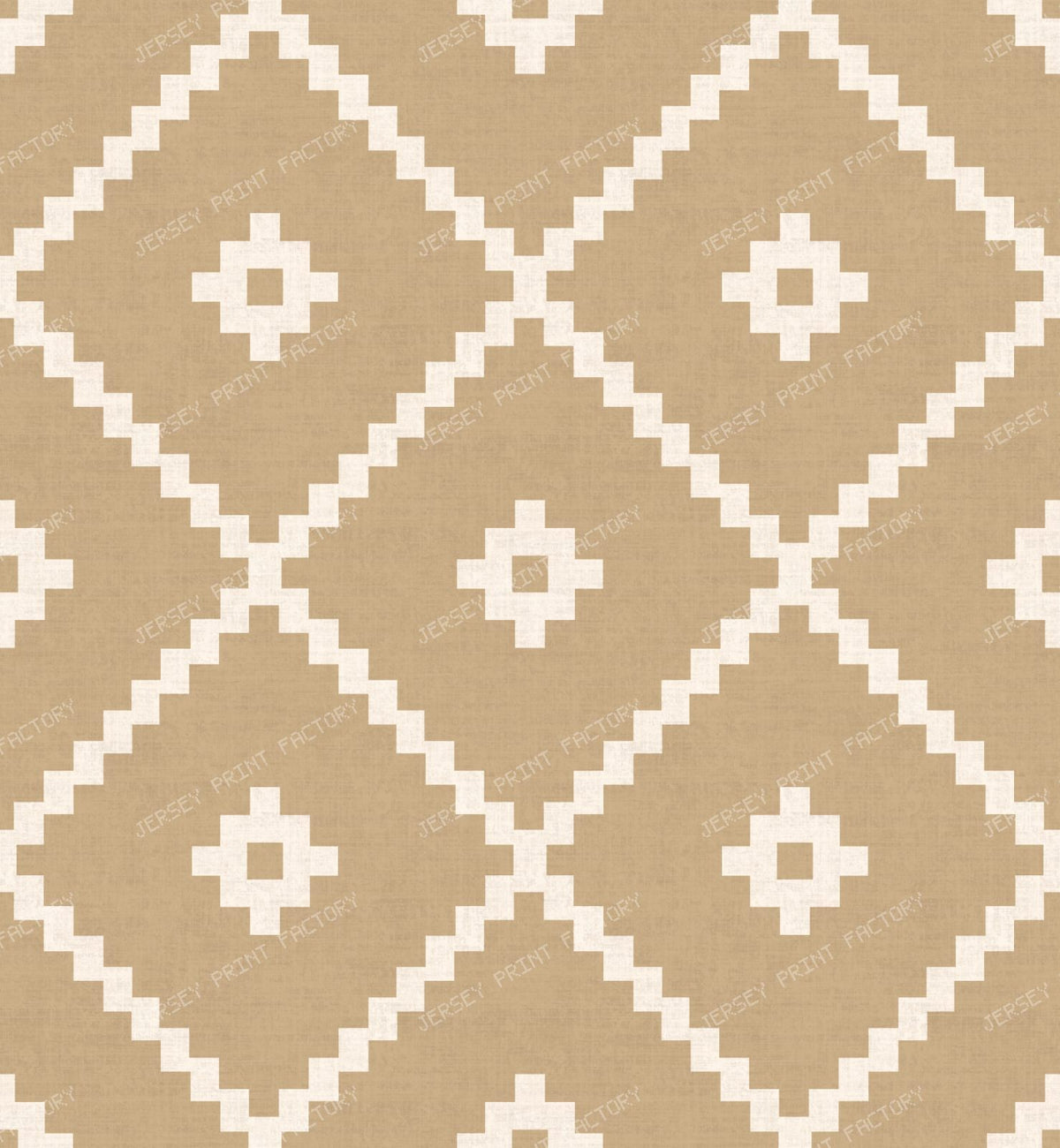 Southwestern Tribal Geometric - Rustic Aztec Diamonds - Terracotta Clay — Dusty Mustard