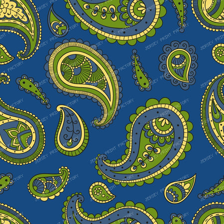 Blue Paisley, Persian Paisley, Paisley Pattern — Colorful 14