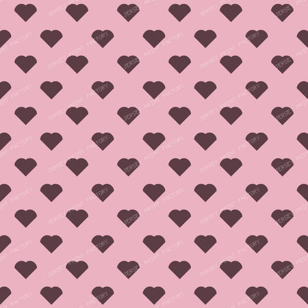HeartsDotsBrown On Pink