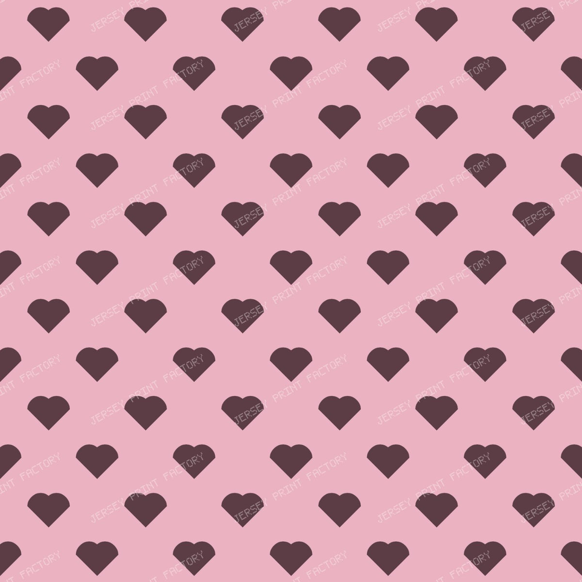 HeartsDotsBrown On Pink