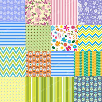 Zigzag, Chevron, Polka Dots, Stripes, Flowers, Patchwork