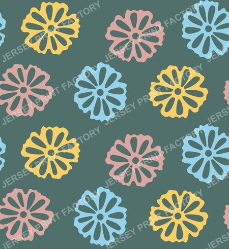 Wild Orient | Flowers - Dark Green