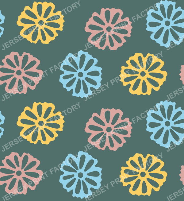 Wild Orient | Flowers - Dark Green