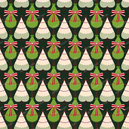 Aesthetic Green And Grey Christmas Trees