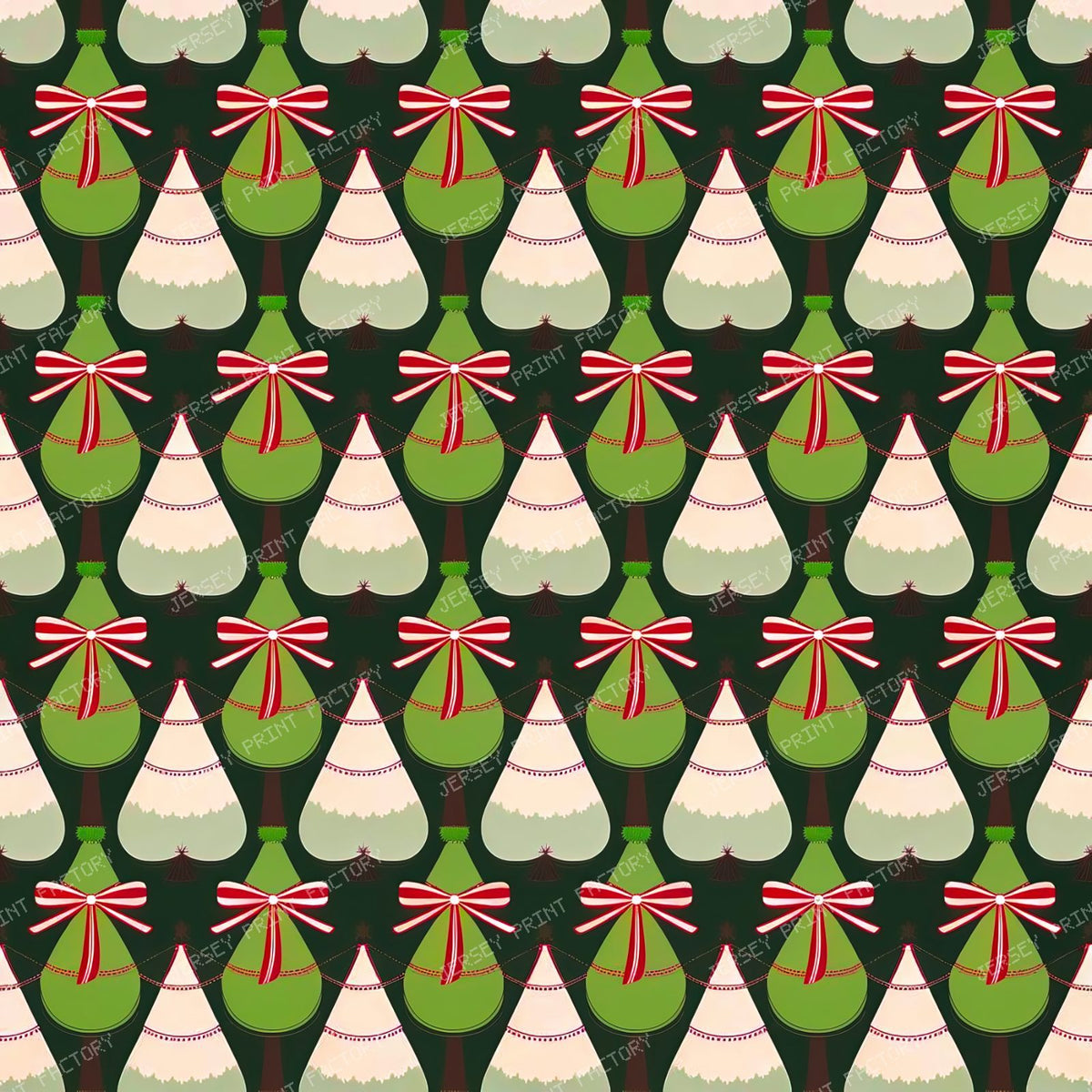 Aesthetic Green And Grey Christmas Trees