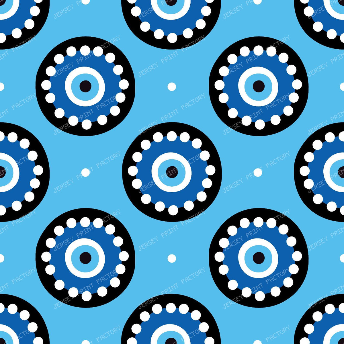 Evil Eye Pattern, Turkish Eye, Mati, Mataki, Hamsa, Nazar — Blue 2