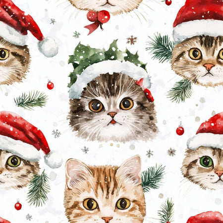 Cozy Christmas Cats Watercolor