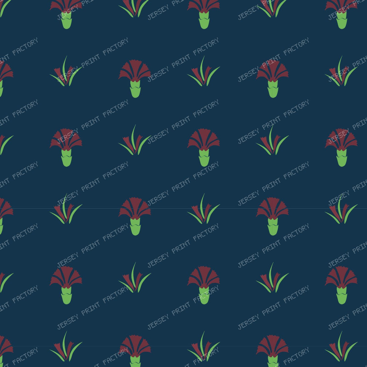 Iznik Carnation Block Print Blue - Small