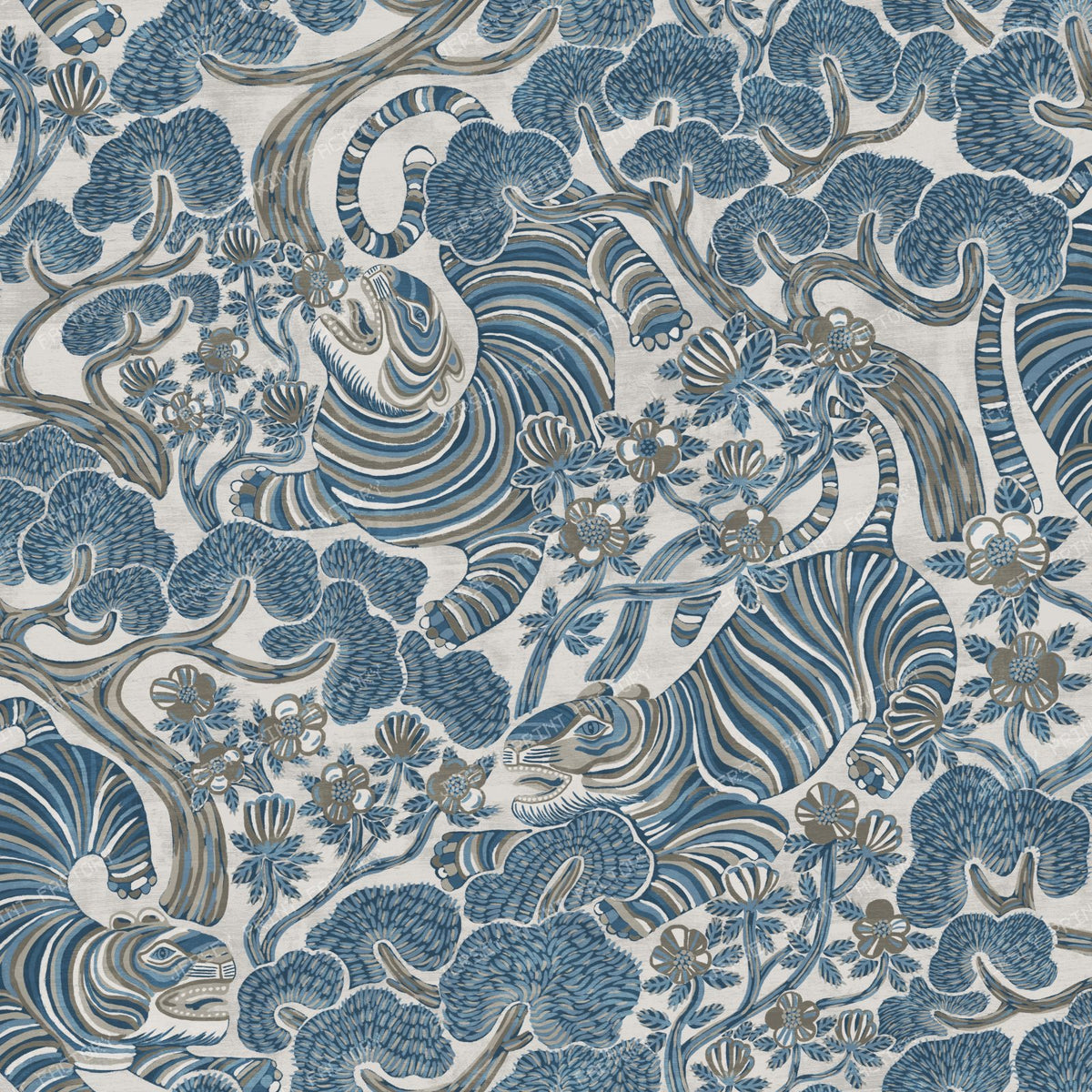 Maximalist Medley-Awa Indigo/Khaki Brown A