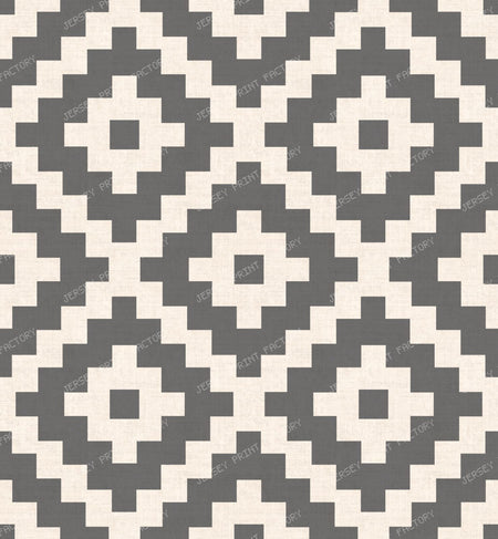 Western Tribal Aztec Diamonds - Boho Interior Geometric - Charcoal Gray