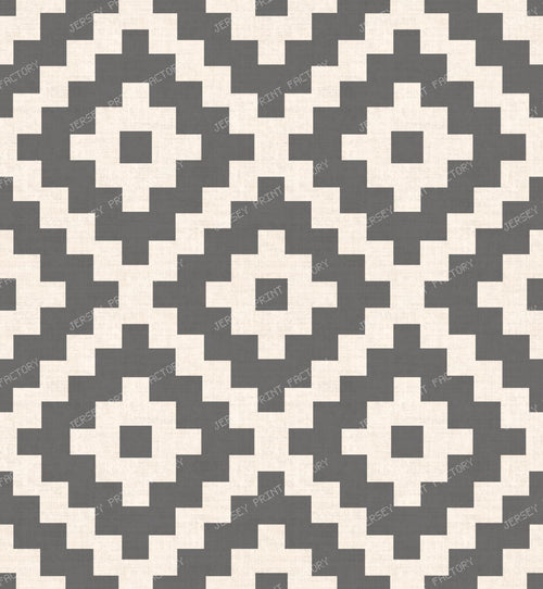 Western Tribal Aztec Diamonds - Boho Interior Geometric - Charcoal Gray