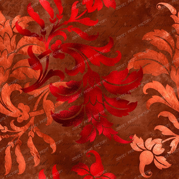 Crimson Rich Red Jewel Tone Victorian Aesthetic  Ornate Pattern