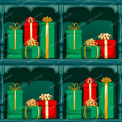 Aesthetic Green And Grey Christmas Trees — abstract