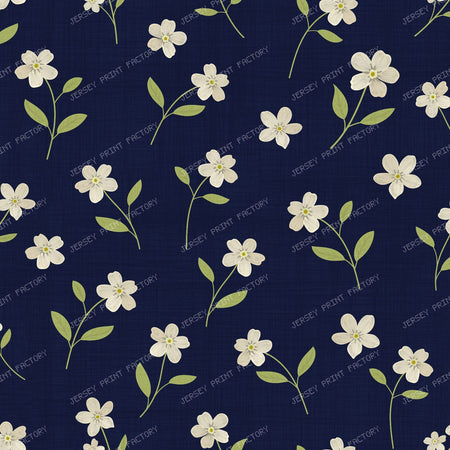 Hand Painted Blue Forget Me Not Floral Pattern — Hand Painted White Flower Floral Pattern