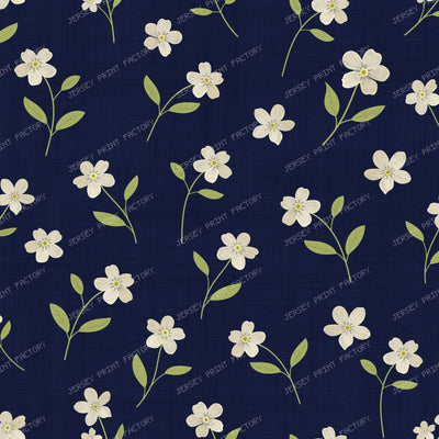 Hand Painted Blue Forget Me Not Floral Pattern — Hand Painted White Flower Floral Pattern